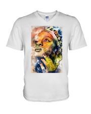 Black Girl Africa V-Neck T-Shirt tile