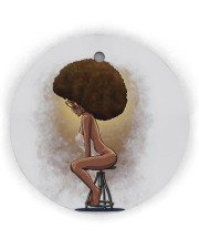 She is Diva Black Girl Circle Ornament (Wood tile