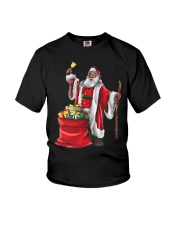 Black Santa Christmas Youth T-Shirt tile