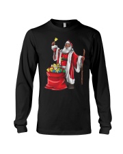 Black Santa Christmas Long Sleeve Tee tile