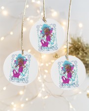 Capricorn Christmas Black Girl Christmas Circle ornament - 3 pieces (porcelain) aos-cricle-ornament-3-pieces-porcelain-lifestyles-03