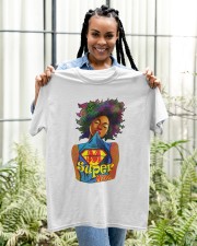 Afro Black Artwork Super Mom Colorful Phenomenal Black Pride Women's Day Ladies T-Shirt Classic T-Shirt apparel-classic-tshirt-lifestyle-front-131