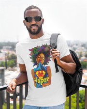 Afro Black Artwork Super Mom Colorful Phenomenal Black Pride Women's Day Ladies T-Shirt Classic T-Shirt apparel-classic-tshirt-lifestyle-front-239