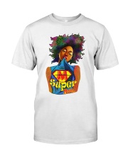 Afro Black Artwork Super Mom Colorful Phenomenal Black Pride Women's Day Ladies T-Shirt Classic T-Shirt front