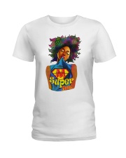 Afro Black Artwork Super Mom Colorful Phenomenal Black Pride Women's Day Ladies T-Shirt Ladies T-Shirt tile