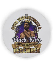 December Black KIng Christmas Circle Ornament (Wood tile
