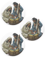 Black Nativity Christmas Circle ornament - 3 pieces (porcelain) front
