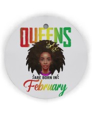 February Birthday Pan African Circle Ornament (Wood tile