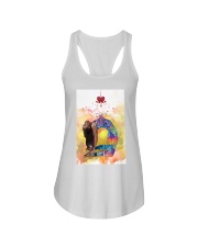 Black girl Yoga Ladies Flowy Tank tile