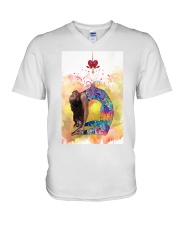Black girl Yoga V-Neck T-Shirt tile