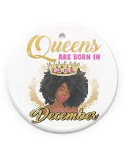 December Birthday Black Women Circle Ornament (Porcelain) tile