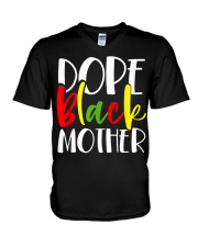 Dope Black Mother African American Mothers Day Cute T-Shirt V-Neck T-Shirt tile