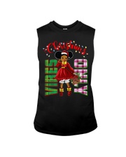 Christmas Vibes Only Black Girl Magic Santa Girl Cottagecore Premium Sleeveless Tee tile