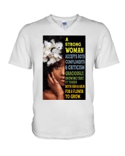 A Strong Black Woman V-Neck T-Shirt tile