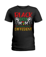 Religious Black Boy Mom So I Pray A Little Different T-Shirt Ladies T-Shirt front