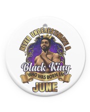 June Black King Christmas Circle Ornament (Porcelain) tile