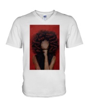 I Am Black Woman V-Neck T-Shirt tile