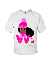 Black Girl Christmas Youth T-Shirt tile