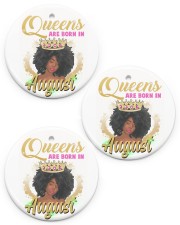 August Birthday Black Women Circle ornament - 3 pieces (porcelain) front