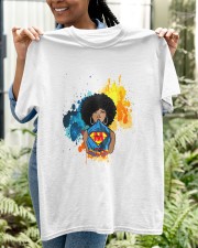 Afro Natural Black Super Mom To Mom Mother's Day Ladies T-Shirt Classic T-Shirt apparel-classic-tshirt-lifestyle-front-130