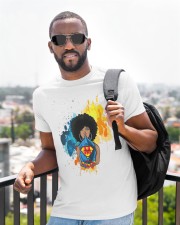 Afro Natural Black Super Mom To Mom Mother's Day Ladies T-Shirt Classic T-Shirt apparel-classic-tshirt-lifestyle-front-239
