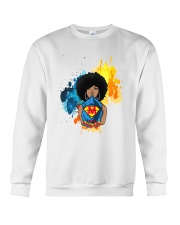 Afro Natural Black Super Mom To Mom Mother's Day Ladies T-Shirt Crewneck Sweatshirt tile