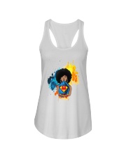 Afro Natural Black Super Mom To Mom Mother's Day Ladies T-Shirt Ladies Flowy Tank tile