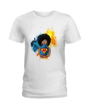 Afro Natural Black Super Mom To Mom Mother's Day Ladies T-Shirt Ladies T-Shirt tile