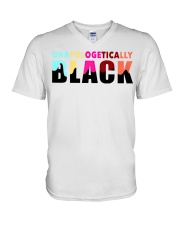 Unapologetically Black V-Neck T-Shirt tile