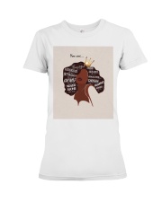 Black Girl God Say You Are Premium Fit Ladies Tee tile