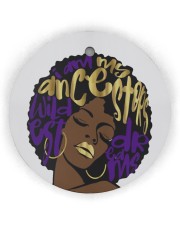 Afro Woman Christmas Circle Ornament (Wood tile
