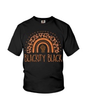 Leopard Rainbow Blackity Black History Month African Women Youth T-Shirt tile