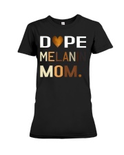 Dope Melanin Mom Black History T-Shirt Premium Fit Ladies Tee tile