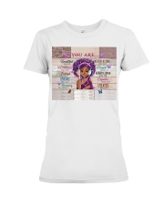 Black Girl You Are Beautiful Black Teenage Premium Fit Ladies Tee tile