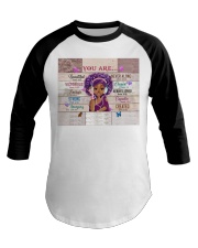 Black Girl You Are Beautiful Black Teenage Baseball Tee tile