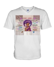 Black Girl You Are Beautiful Black Teenage V-Neck T-Shirt tile