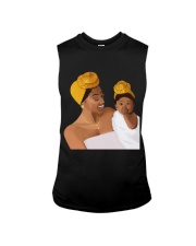 Beauty Black Headwrap Cute Mom And Baby Love To Mom Mother's Day Ladies T-Shirt Sleeveless Tee tile