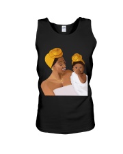 Beauty Black Headwrap Cute Mom And Baby Love To Mom Mother's Day Ladies T-Shirt Unisex Tank tile