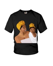 Beauty Black Headwrap Cute Mom And Baby Love To Mom Mother's Day Ladies T-Shirt Youth T-Shirt tile