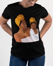 Beauty Black Headwrap Cute Mom And Baby Love To Mom Mother's Day Ladies T-Shirt Ladies T-Shirt apparel-ladies-t-shirt-lifestyle-front-28