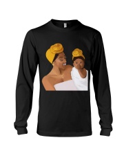Beauty Black Headwrap Cute Mom And Baby Love To Mom Mother's Day Ladies T-Shirt Long Sleeve Tee tile
