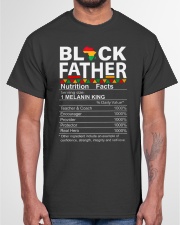 Mens Black Father African American Nutrition Facts Father's Day Classic T-Shirt garment-tshirt-unisex-front-03