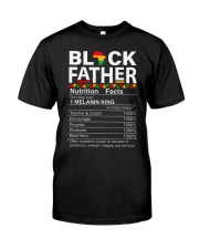 Mens Black Father African American Nutrition Facts Father's Day Premium Fit Mens Tee tile