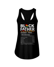 Mens Black Father African American Nutrition Facts Father's Day Ladies Flowy Tank tile