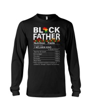 Mens Black Father African American Nutrition Facts Father's Day Long Sleeve Tee tile