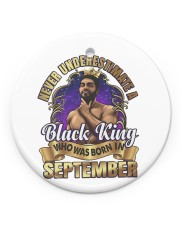 September Black King Christmas Circle Ornament (Porcelain) tile