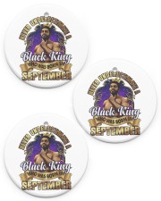 September Black King Christmas Circle ornament - 3 pieces (porcelain) front