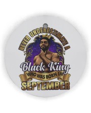 September Black King Christmas Circle Ornament (Wood tile