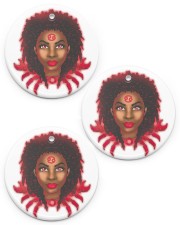 Cancer Christmas Circle ornament - 3 pieces (porcelain) front