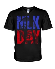 MLK Martin Luther King Peace Equality Work Resist Change V-Neck T-Shirt tile